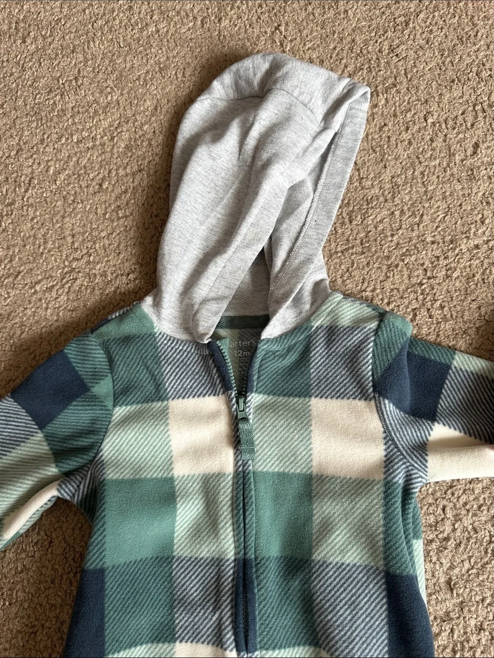 3 pieces, carters Hooded Baby One-Piece